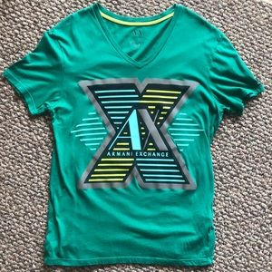 Green Armani Exchange T shirt